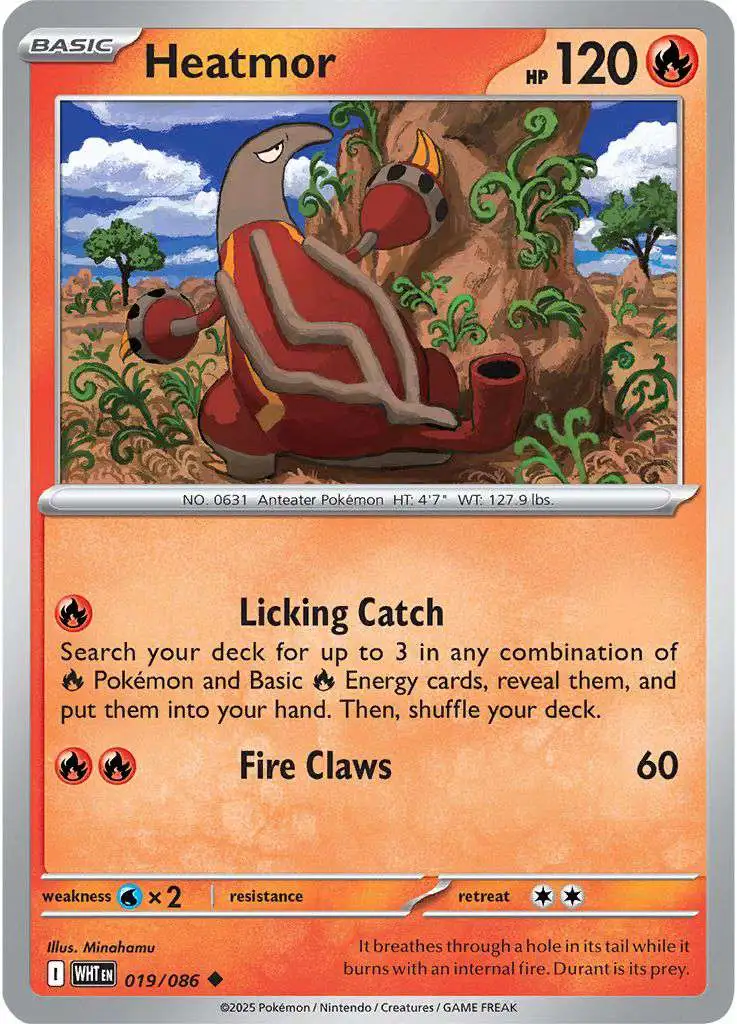 Pokemon Trading Card Game White Flare Uncommon Heatmor #19