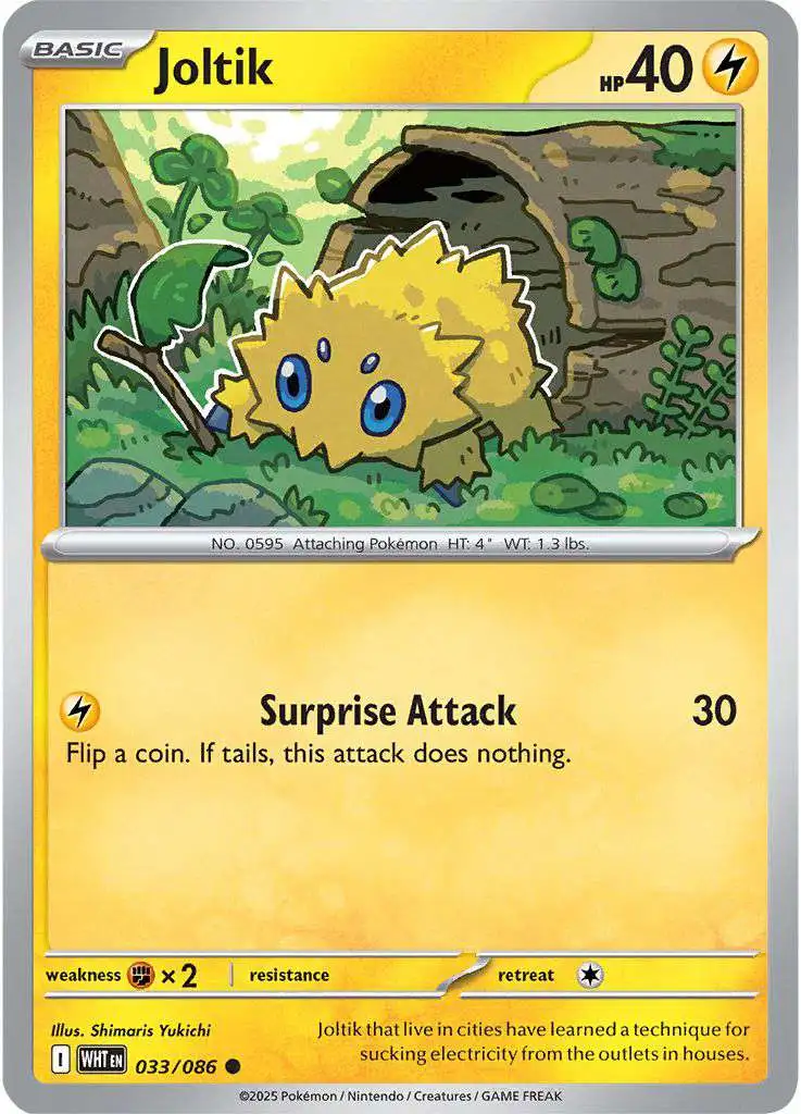 Pokemon Trading Card Game White Flare Common Joltik #33