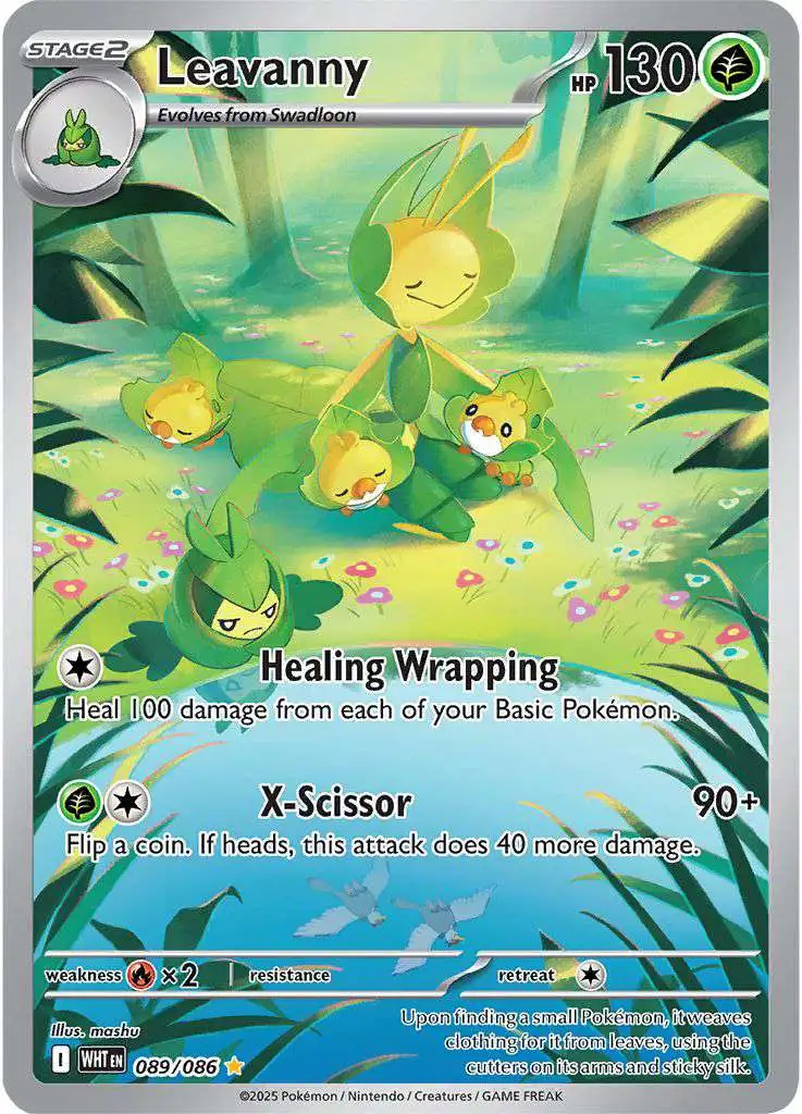 Pokemon Trading Card Game White Flare Illustration Rare Leavanny #89