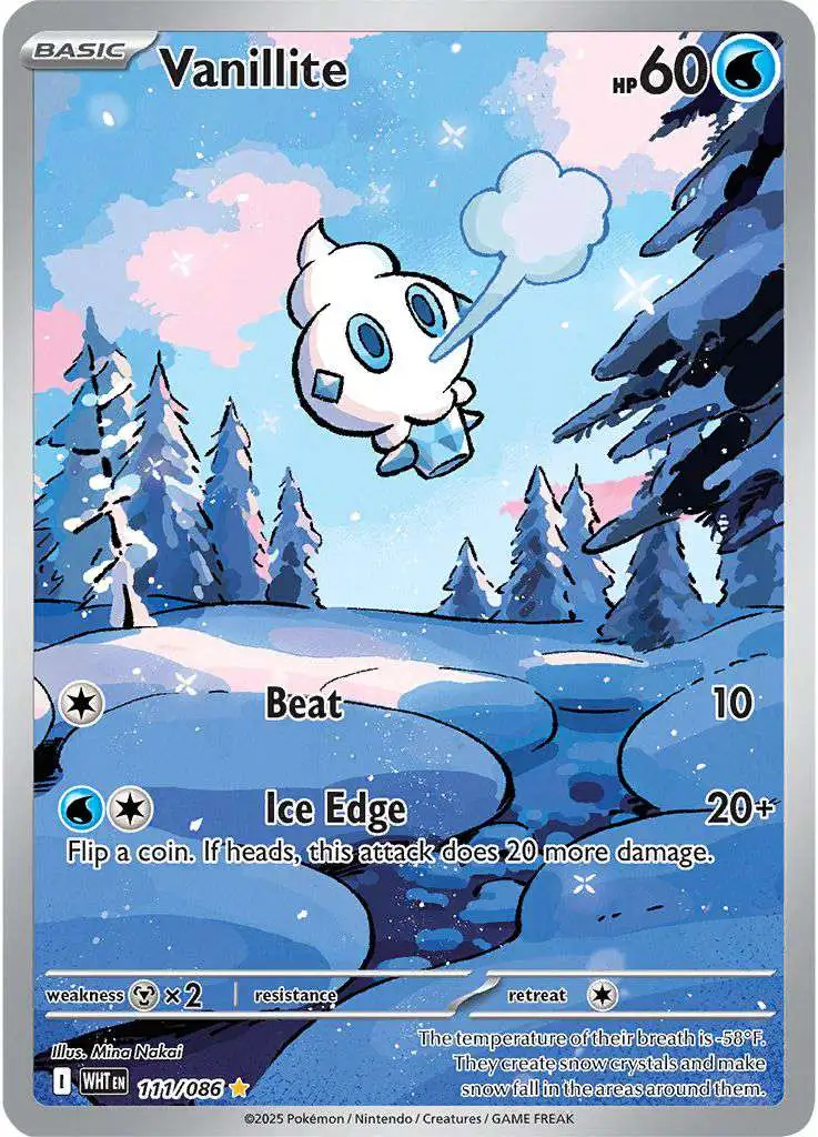 Pokemon Trading Card Game White Flare Illustration Rare Vanillite #111