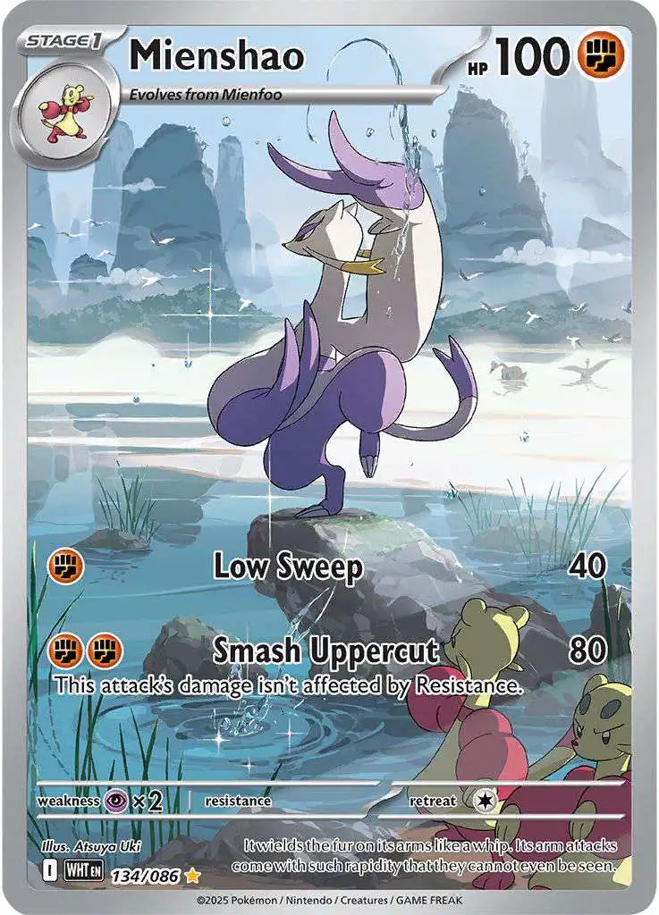 Pokemon Trading Card Game White Flare Illustration Rare Mienshao #134