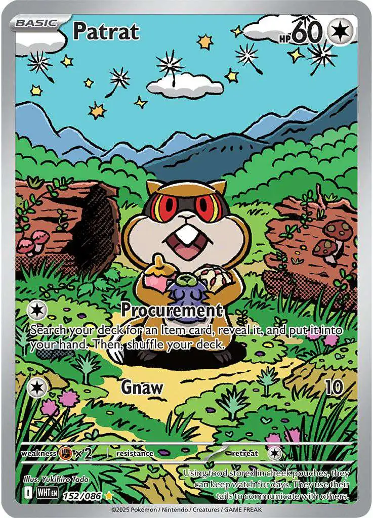 Pokemon Trading Card Game White Flare Illustration Rare Patrat #152