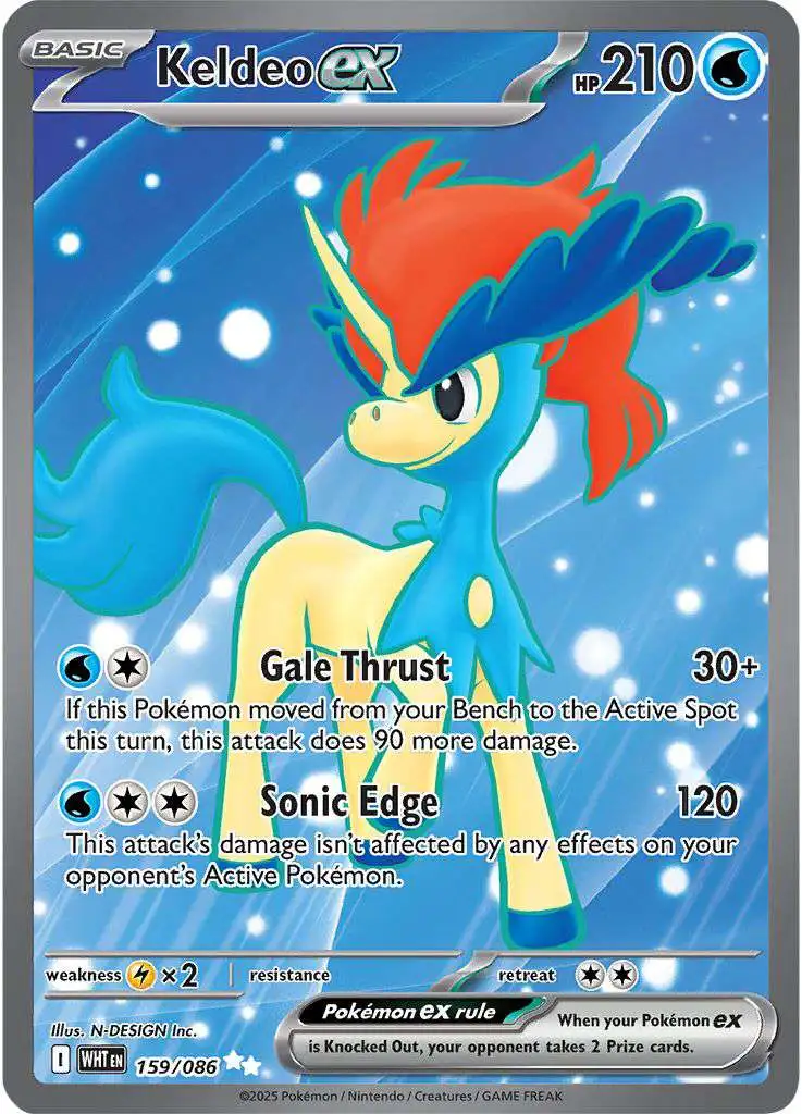 keldeo pokemon card Pokemon Trading Card Game White Flare Ultra Rare Keldeo ex #159