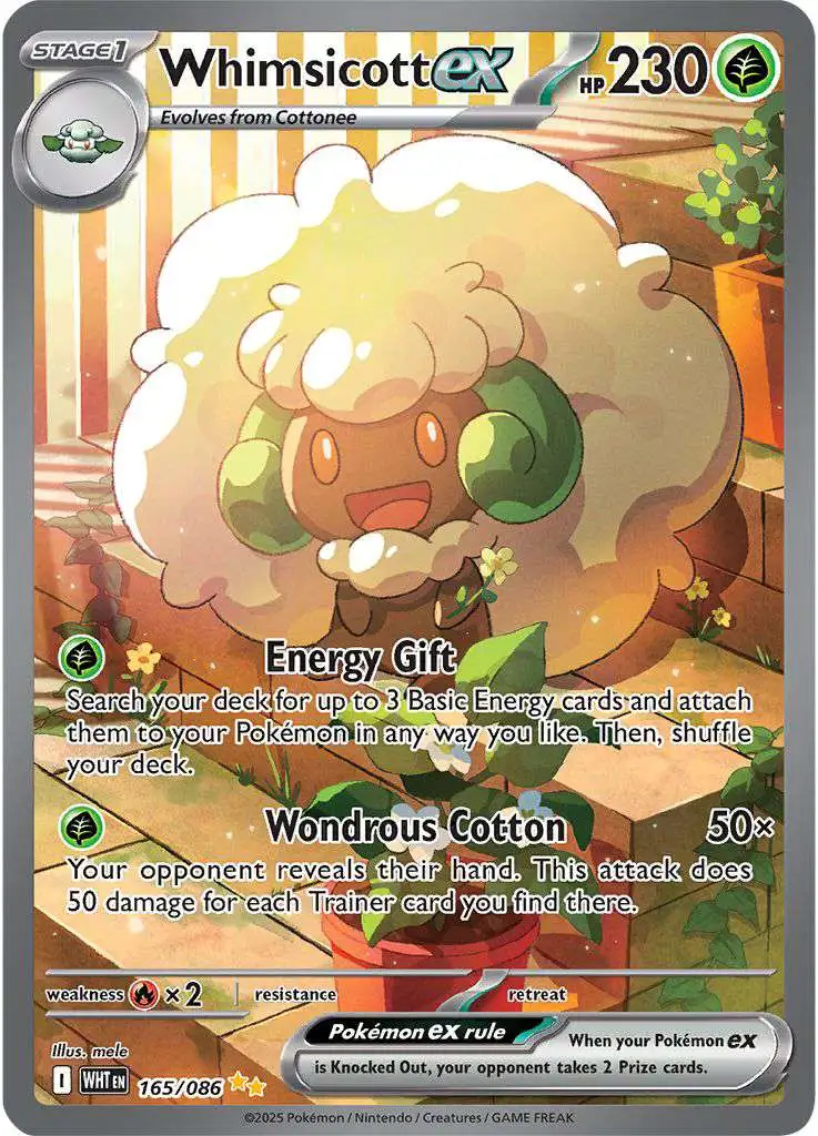Pokemon Trading Card Game White Flare Special Illustration Rare Whimsicott ex #165