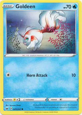 Pokemon Trading Card Game Sword & Shield Base Set Common Goldeen #45