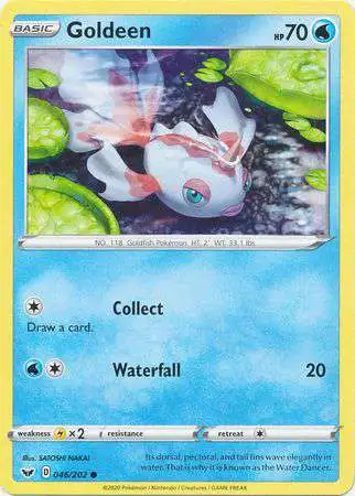 Pokemon Trading Card Game Sword & Shield Base Set Common Goldeen #46