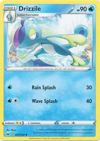 Pokemon Trading Card Game Sword & Shield Base Set Uncommon Drizzile #57