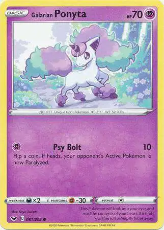 Pokemon Trading Card Game Sword & Shield Base Set Common Galarian Ponyta #81