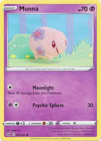 Pokemon Trading Card Game Sword & Shield Base Set Common Munna #87