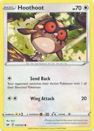 Pokemon Trading Card Game Sword & Shield Base Set Common Hoothoot #143
