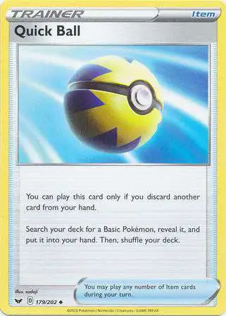 Pokemon Trading Card Game Sword & Shield Base Set Uncommon Quick Ball #179