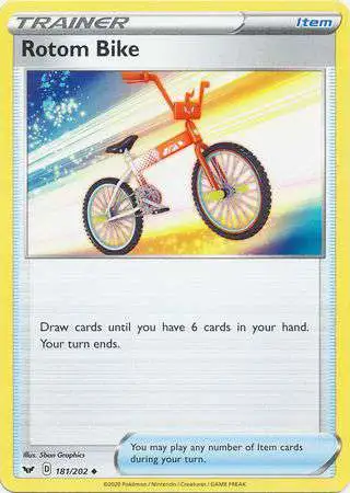 Pokemon Trading Card Game Sword & Shield Base Set Uncommon Rotom Bike #181
