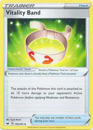 Pokemon Trading Card Game Sword & Shield Base Set Uncommon Vitality Band #185
