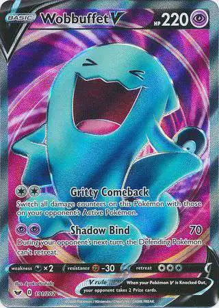 Pokemon Trading Card Game Sword & Shield Base Set Ultra Rare Wobbuffet V #191