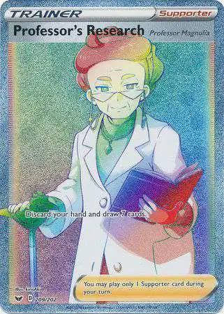 Pokemon Trading Card Game Sword & Shield Base Set Secret Rare Professor's Research #209 [Magnolia]