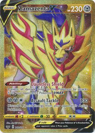 Pokemon Trading Card Game Sword & Shield Base Set Secret Rare Zamazenta V #212