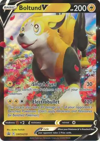 Pokemon Sword and Shield Promo Ultra Rare Boltund V #219 [Oversized]