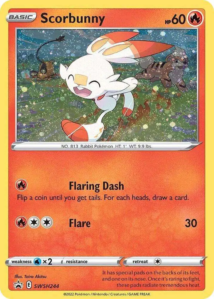 Pokemon Trading Card Game Sword & Shield Promo Scorbunny SWSH244 [Full Art]