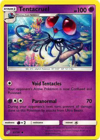 Pokemon Trading Card Game Sun & Moon Team Up Uncommon Tentacruel #61