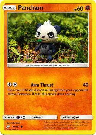 Pokemon Trading Card Game Sun & Moon Team Up Common Pancham #81