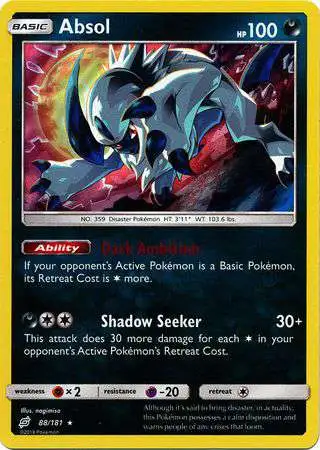 Pokemon Trading Card Game Sun & Moon Team Up Rare Holo Absol #88