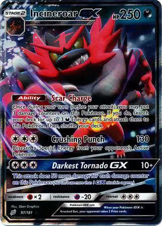 Pokemon Trading Card Game Sun & Moon Team Up Ultra Rare Incineroar GX #97