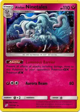 Pokemon Trading Card Game Sun & Moon Team Up Rare Holo Alolan Ninetales #111