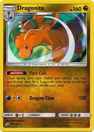 Pokemon Trading Card Game Sun & Moon Team Up Holo Rare Dragonite #119