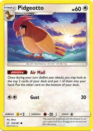 Pokemon Trading Card Game Sun & Moon Team Up Common Pidgeotto #123