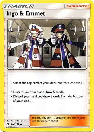 Pokemon Trading Card Game Sun & Moon Team Up Uncommon Ingo & Emmet #144