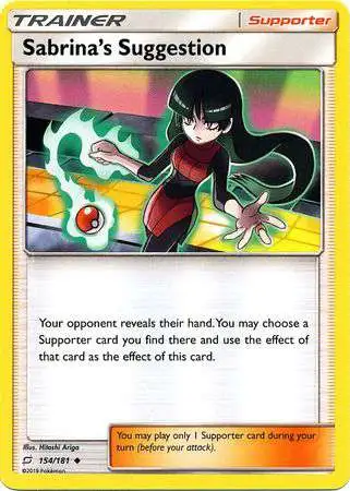 Pokemon Team Up Sabrina's Suggestion Trainer Single Card Uncommon 