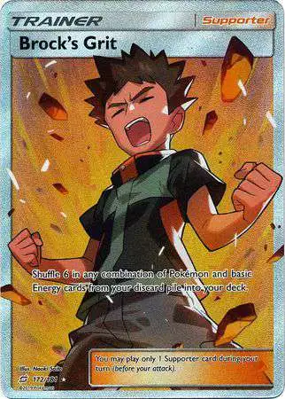 Pokemon Trading Card Game Sun & Moon Team Up Ultra Rare Brock's Grit #172