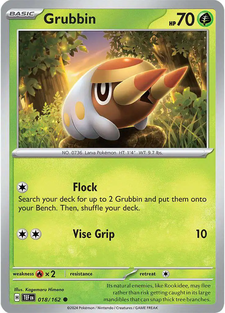 Pokemon Temporal Forces Common Grubbin #18