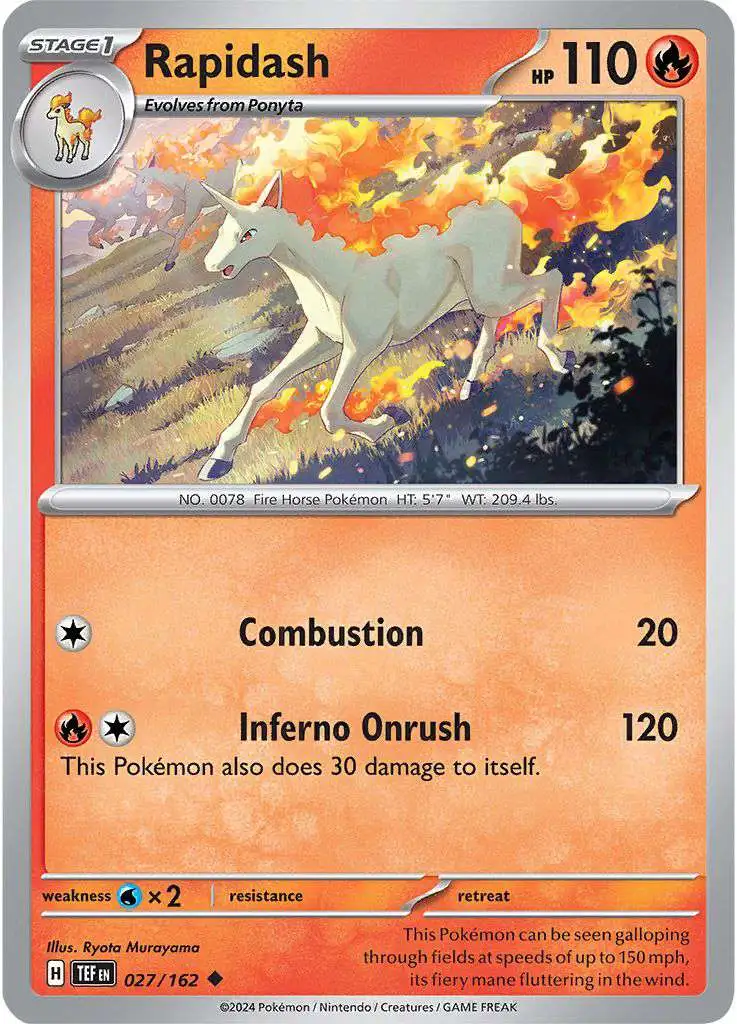 Pokemon Scarlet & Violet Temporal Forces Uncommon Rapidash #27