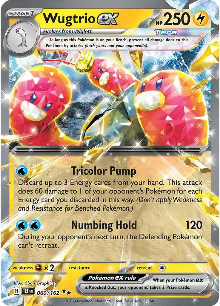 Pokemon Scarlet & Violet Temporal Forces Double Rare Wugtrio ex #60