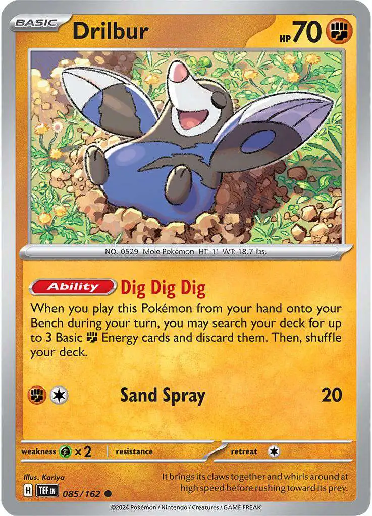 Pokemon Temporal Forces Common Drilbur #85
