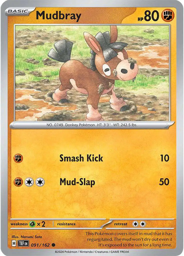 Pokemon Temporal Forces Common Mudbray #91