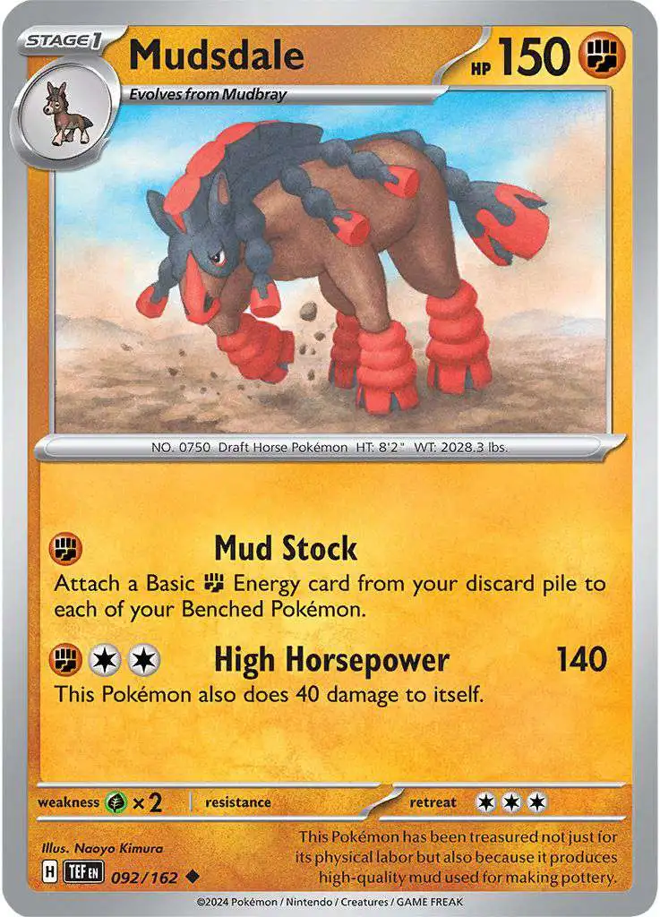 Pokemon Temporal Forces Uncommon Mudsdale #92
