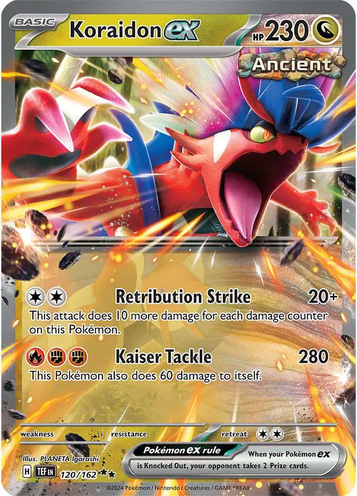 Pokemon Scarlet & Violet Temporal Forces Double Rare Koraidon ex #120