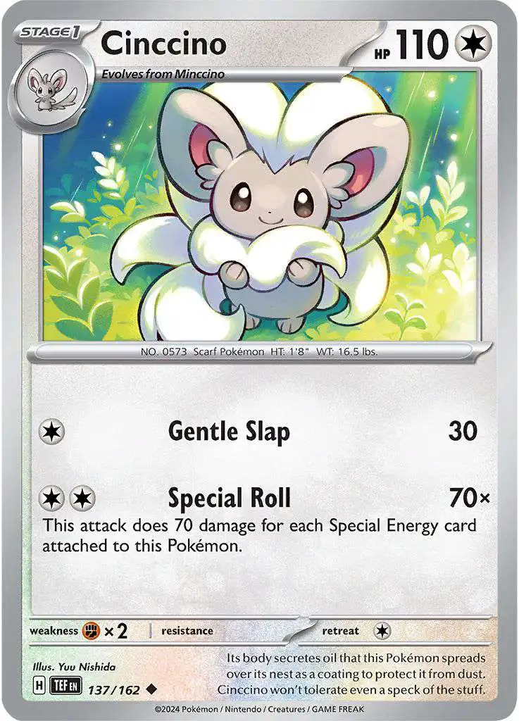 Pokemon Temporal Forces Uncommon Cinccino #137
