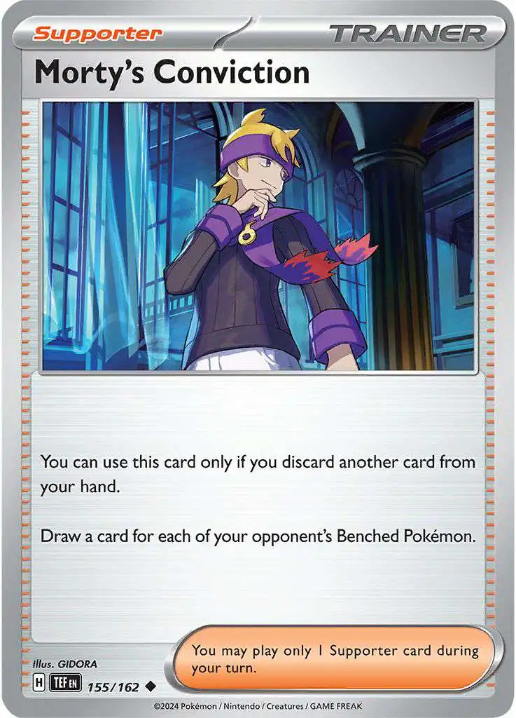Pokemon Temporal Forces Uncommon Morty's Conviction #155