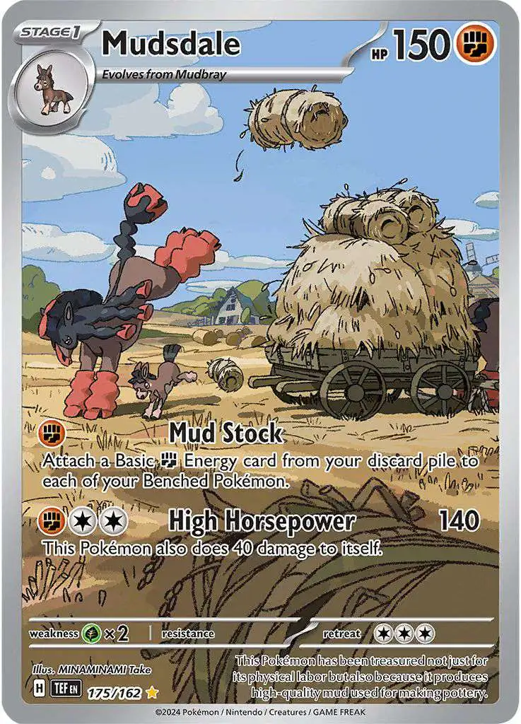 Pokemon Scarlet & Violet Temporal Forces Illustration Rare Mudsdale #175