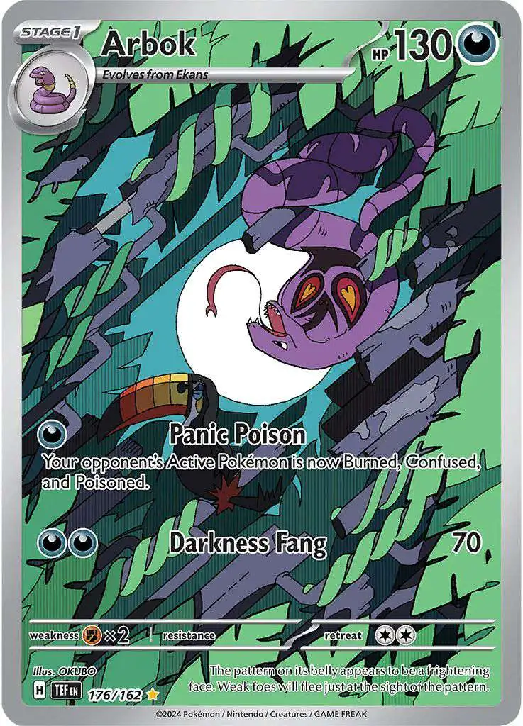 Pokemon Scarlet & Violet Temporal Forces Illustration Rare Arbok #176