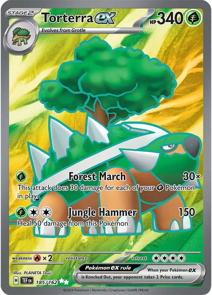 Pokemon Scarlet & Violet Temporal Forces Ultra Rare Torterra ex #185