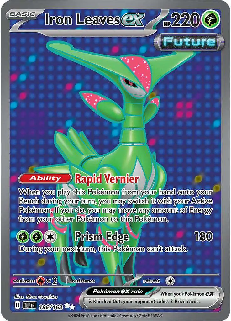 Pokemon Scarlet & Violet Temporal Forces Ultra Rare Iron Leaves ex #186