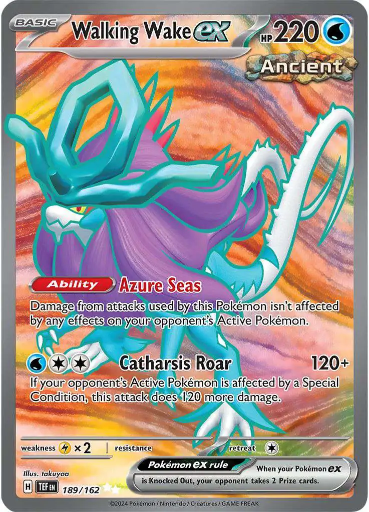 Pokemon Scarlet & Violet Temporal Forces Ultra Rare Walking Wake ex #189