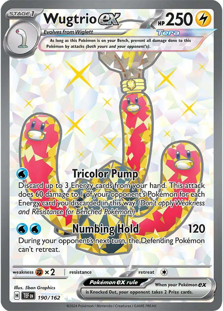Pokemon Scarlet & Violet Temporal Forces Ultra Rare Wugtrio ex #190