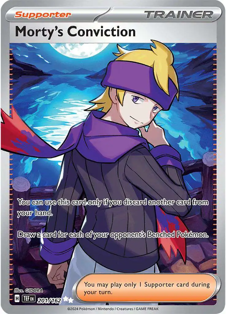 Pokemon Scarlet & Violet Temporal Forces Ultra Rare Morty's Conviction #201