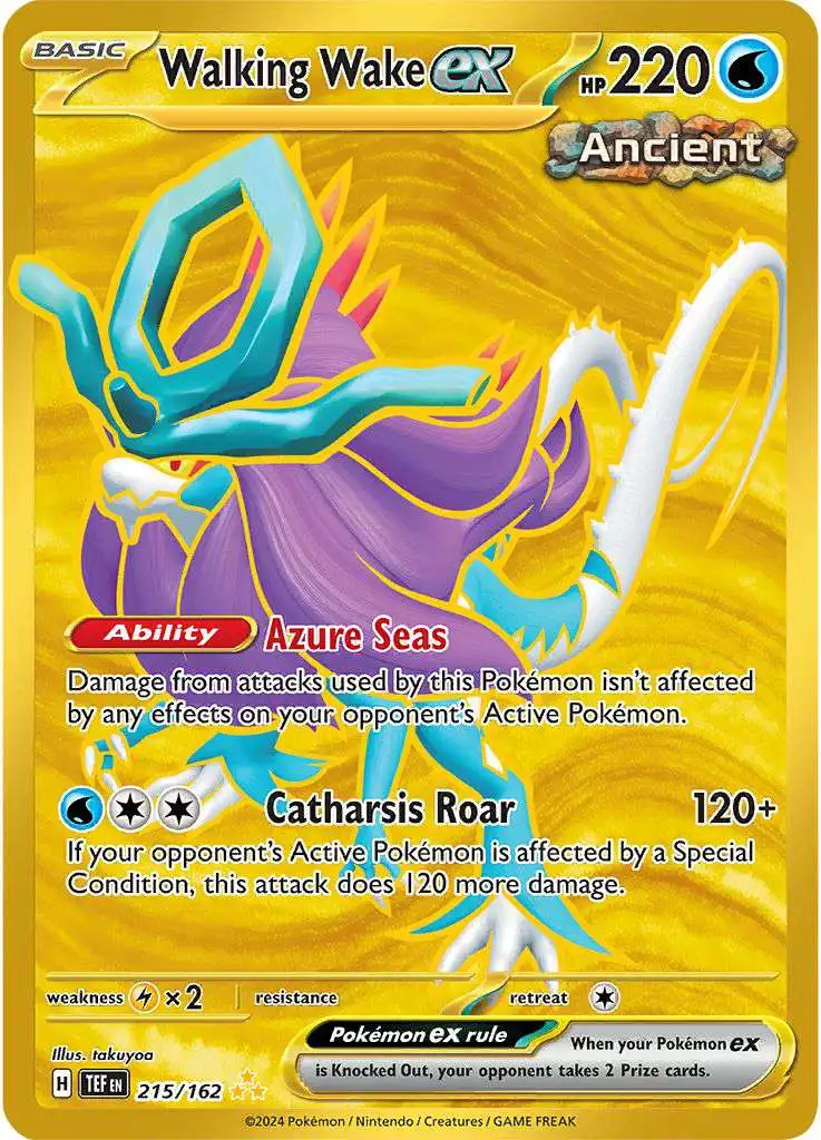 Pokemon Temporal Forces Hyper Rare Walking Wake ex #215
