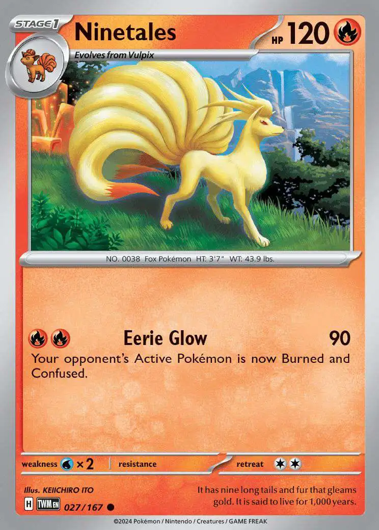 Pokemon Trading Card Game Twilight Masquerade Common Ninetales #27